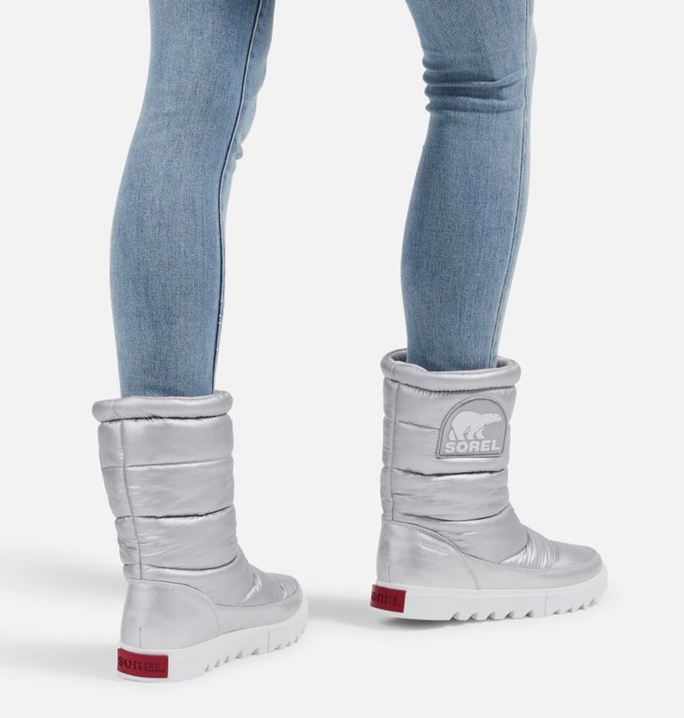 Sorel Dam Vinterkängor Silver - Joan Of Arctic™ Next Lite Mid Puffy Låga - REU-859071